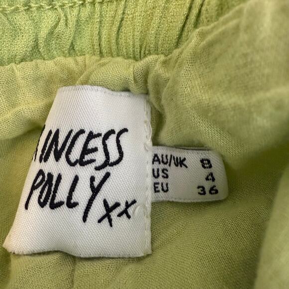 Princess Polly Womens Pull-On Adjustable Drawstring Lined Lime Green Shorts 4 - Picture 8 of 10